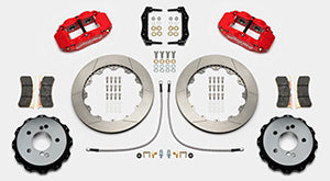 Wilwood Narrow Superlite 4R Rear Kit 12.88in Slotted Red 00-06 BMW M3 E46