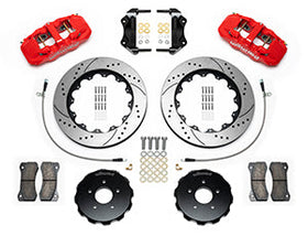 Wilwood AERO6 Front Hat Kit 14.00 Drilled Red 03-09 Nissan 350Z w/Lines - 0