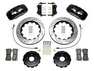 Wilwood AERO6 Front Hat Kit 14.00 Drilled 03-09 Nissan 350Z w/Lines