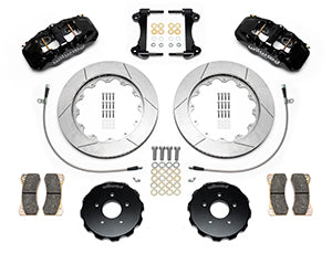 Wilwood 09-13 Nissan 370Z/G37 Aero6 Big Brake Front Brake Kit - Slotted (Black)