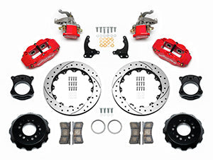 Wilwood Narrow Superlite 4R-MC4 Red Rear Kit 12.88in Drilled Rotor 88-96 Chevy Corvette C4