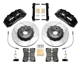 Wilwood SX6R Front Brake Kit 15in Lug Drive Rotor Slotted Black w/ Lines 15+ Ford Mustang - 0