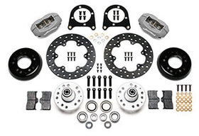 Wilwood Forged Dynalite Front Drag Kit Drilled Rotor 37-48 Ford Psgr. Car Spindle - 0