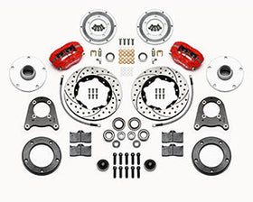 Wilwood Forged Dynalite-M Front Kit 10.75in Drilled Red 1950-1955 MG-TD/TF - 0