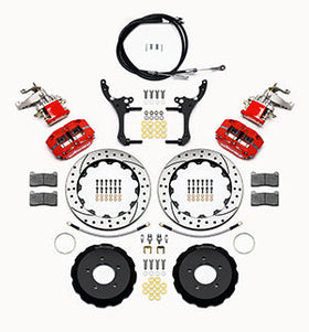 Wilwood Dynapro Radial4 / MC4 Rear Kit 12.88 Drilled Red 2006-15 Miata w/Lines & Cables - 0