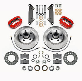 Wilwood Forged Dynalite-M Front Kit 11.88in 1 PC Rotor&Hub Red Cadillac 1957-60 - 0