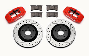 WILWOOD SLC56 Front Caliper & Rotor Kit,Red Corvette All C5 / Base C6 1997-2013