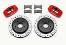 WILWOOD DPC56 Rear Caliper & Rotor Kit,Red Corvette All C5 / Base C6 1997-2013-2