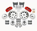 Wilwood Dynapro 6 Front Hub Kit 12.19in Drill Red 65-72 CDP C Body -Drum-2