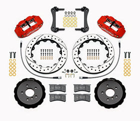 Wilwood Narrow Superlite 6R Front Hat Kit 12.88in Drill Red 2014-2015 Mini Cooper w/Lines - 0