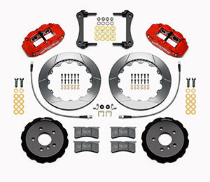 Wilwood Narrow Superlite 6R Front Hat Kit 12.88in Red 2014-2015 Mini Cooper w/Lines