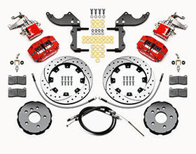 Wilwood Dynapro Radial4 / MC4 Rear Kit 12.19 Drilled Red 2014-2015 Mini Cooper w/Lines & Cables - 0