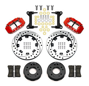 Wilwood Narrow Superlite 6R Front Kit 12.19in Drilled Red 63-87 C10 w/ Wilwood Pro Spindles