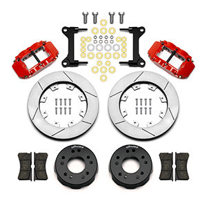 Wilwood Narrow Superlite 6R Front Kit 12.19in Drilled Red 63-87 C10 w/ Wilwood Pro Spindles