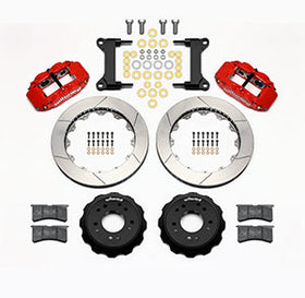 Wilwood Narrow Superlite 6R Front Hat Kit 13.06 Red 63-87 C10 w/ Wilwood Pro Spindles - 0