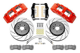 Wilwood SX6R Front Brake Kit 15in Lug Drive Slotted/Drilled Red w/ Lines 10-14 Chevrolet Camaro SS - 0