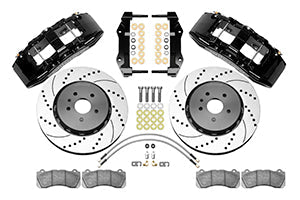 Wilwood SX6R Front Brake Kit 15in Lug Drive Slotted/Drilled Black w/ Lines 10-14 Chevrolet Camaro SS