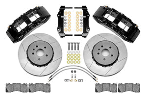 Wilwood SX6R Front Brake Kit 15in Lug Drive Slotted Black w/ Lines 10-14 Chevrolet Camaro SS