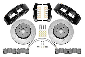 Wilwood SX6R Front Brake Kit 15in Lug Drive Slotted Black w/ Lines 10-14 Chevrolet Camaro SS - 0