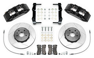 Wilwood SX6R Front Brake Kit 14in Slotted Rotors Black Calipers w/ Lines 16-19 Chevrolet Camaro SS