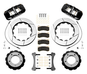 Wilwood AERO6 Front Truck Kit 14.25in Black 2008-2015 Toyota Land Cruiser (J200) w/ Lines