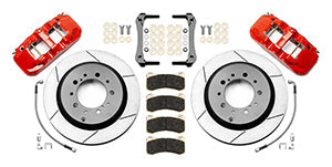 Wilwood AERO4 Rear Truck Kit 14.50in Red 2008-2015 Toyota Land Cruiser (J200) w/ Lines