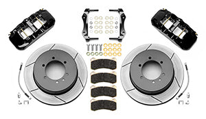 Wilwood AERO4 RearTruck Kit 14.25in Black 1997-2018 Nissan Y61 Patrol w/lines