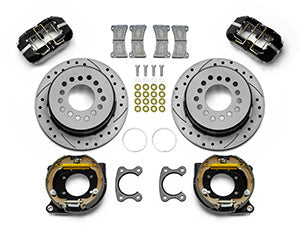 Wilwood Small Ford 11 in. Forged Dynapro Low-Profile Rear Parking Brake Kit (Drilled & Slotted)
