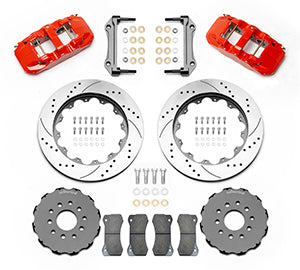 Wilwood AERO6 Front Big Brake Kit 14.00in Drilled Red Rotor - 97-13 Chevrolet Corvette C5/C6/Z06