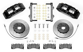 Wilwood 14-19 Chevrolet Corvette SX6R Front Brake Kit 14in SRP Slotted/Drilled Black - w/ Lines - 0