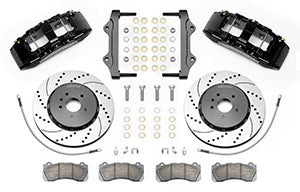 Wilwood SX6R Front Brake Kit 15in SRP Slotted/Drilled Black w/ Lines 14+ Chevy Corvette C7