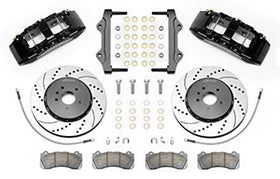 Wilwood SX6R Front Brake Kit 15in SRP Slotted/Drilled Black w/ Lines 14+ Chevy Corvette C7 - 0