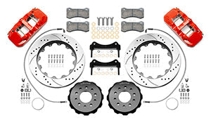 Wilwood AERO6 Front Hat Kit 14.00 Red 2018-Up Jeep JL SRP w/Lines