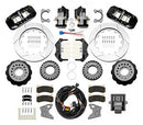 Wilwood AERO4 Big Brake Rear Electronic Parking Brake Kit - Black - Powder Coat Caliper - SLT Rotor-2