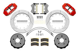 Wilwood 2020+ Jeep Gladiator (JT) Narrow Superlite 4R Rear Slotted Brake Kit 14.00in Red w/ Lines - 0