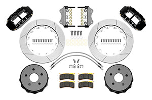 Wilwood 2020+ Jeep Gladiator (JT) Narrow Superlite 4R Rear Slotted Brake Kit 14.00in Black w/ Lines