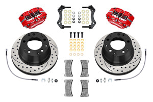 Wilwood kit rear NDPR PORS 911 1984-89 11.42X.95 rotor SRP red W/LINES