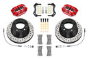 Wilwood kit rear NDPR PORS 911 1984-89 11.42X.95 rotor SRP red W/LINES-2
