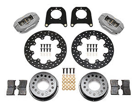 Wilwood Forged Dynalite Rear Drag Kit Drilled Rotor Chev 12 Bolt w/Clip Eliminator - 0