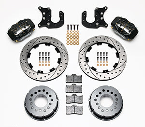 Wilwood Forged Dynalite P/S Rear Kit Drilled Rotor Mopar/Dana 2.36in Off w/Snap Ring Brng