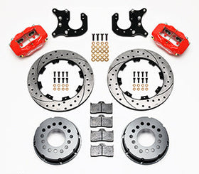Wilwood Forged Dynalite P/S Rear Kit Drilled Red Chevy 12 Bolt-Spec 3.15in Brng - 0