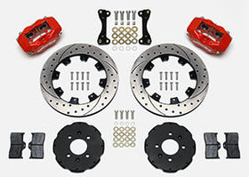 Wilwood Forged Dynalite Front Hat Kit 12.19in Drilled Red 94-01 Honda/Acura w/262mm Disc - 0