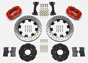 Wilwood Forged Dynalite Front Hat Kit 12.19in Drilled Red 90-99 Civic w/240 mm Disc