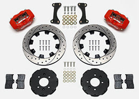 Wilwood Forged Dynalite Front Hat Kit 12.19in Drilled Red 90-99 Civic w/240 mm Disc - 0