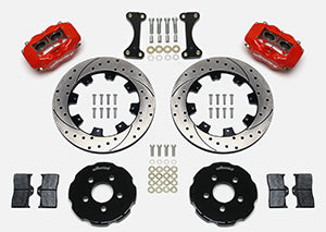 Wilwood Forged Dynalite Front Hat Kit 12.19in Drilled Red 00-04 PT Cruiser/03-04 SRT/4