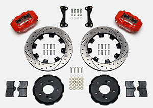Wilwood Forged Dynalite Front Hat Kit 12.19in Drilled Red 02-06 Acura RSX-5 Lug