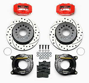 Wilwood Forged Dynalite P/S P-B Kit Drilled-Red Chevy 12 Bolt w/ C-Clips