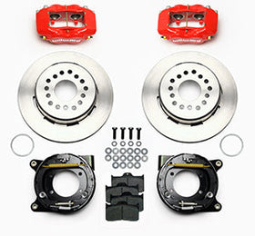 Wilwood Forged Dynalite P/S Park Brake Kit Red Chevy 12 Bolt w/ C-Clips - 0