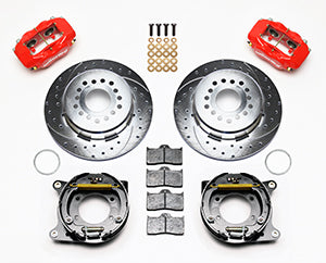 Wilwood Forged Dynalite P/S P-B Kit Drill-Zinc Red Chevy 12 Bolt w/ C-Clips