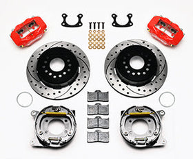 Wilwood Forged Dynalite P/S Park Brake Kit Drilled Red Small Ford 2.66in Offset - 0